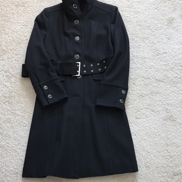 Woman’s Kenneth Cole Wool Coat Black Size 10 - Picture 11 of 11